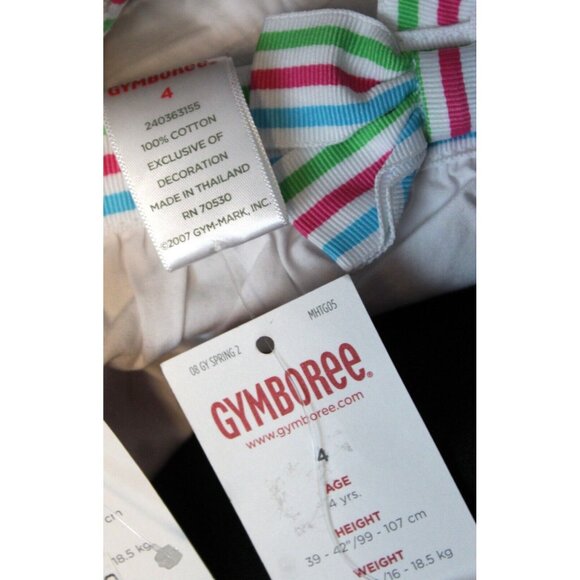 2008 Gymboree Tennis Match Outfit sz 4 NWT Tank Top Capris Pants Girl Bow Ruffle - Picture 11 of 11